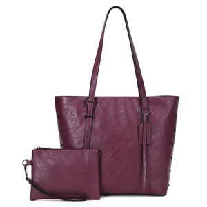 7550 Handbag Tote Bag PU Leather Large Shoulder Bag Top Handle Satchel